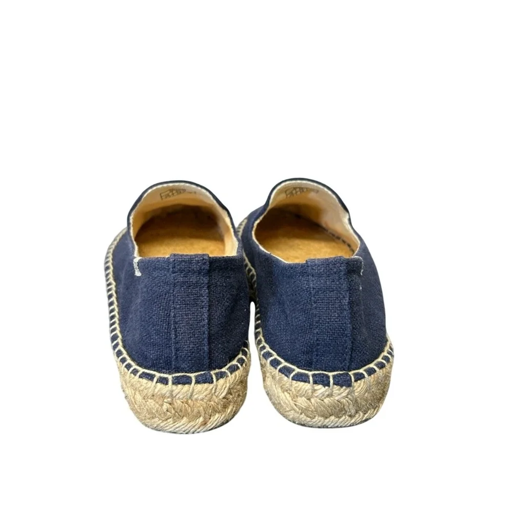 Soludos Navy Blue Citrus Fruit‎ Embroidered Espadrilles Size 7.5 Summer Shoe